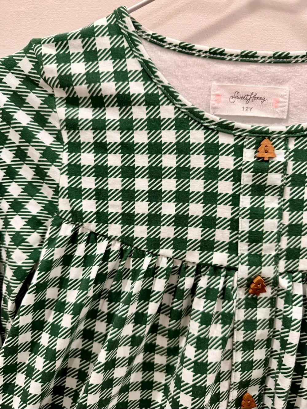 Green and White Gingham Tunic with matching Leggings